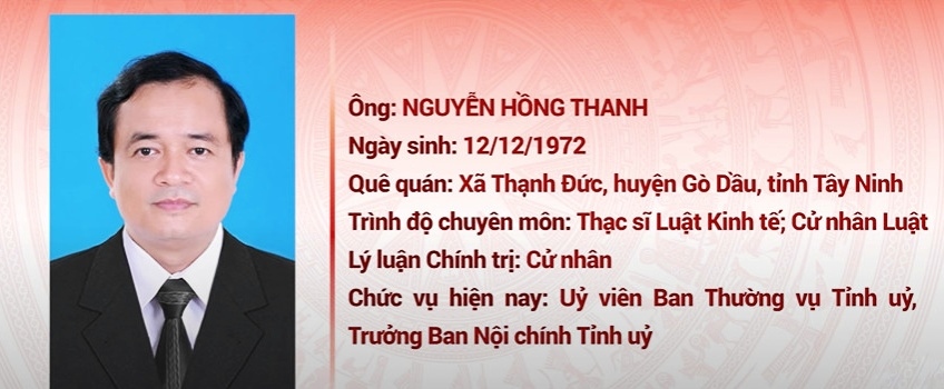 Ông Nguyễn Hồng Thanh làm Phó Chủ tịch UBND tỉnh Tây Ninh